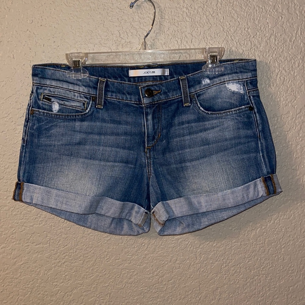 Joe's Jeans Blue Denim Cuffed Jean Shorts